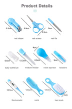 Baby Grooming Kit – 10 Pcs Set (Blue)