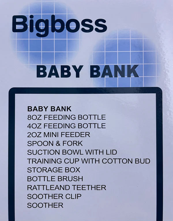 Baby Bank Feeding Essentials Set – Blue (13 Pieces)