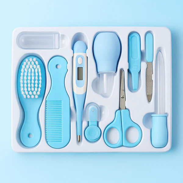 Baby Grooming Kit – 10 Pcs Set (Blue)